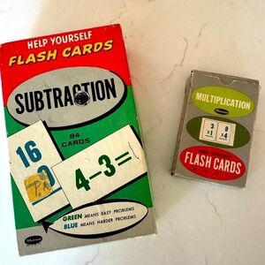 Whitman Flash Cards Set -  Set of TWO Large and Small / Subtraction / Multiply